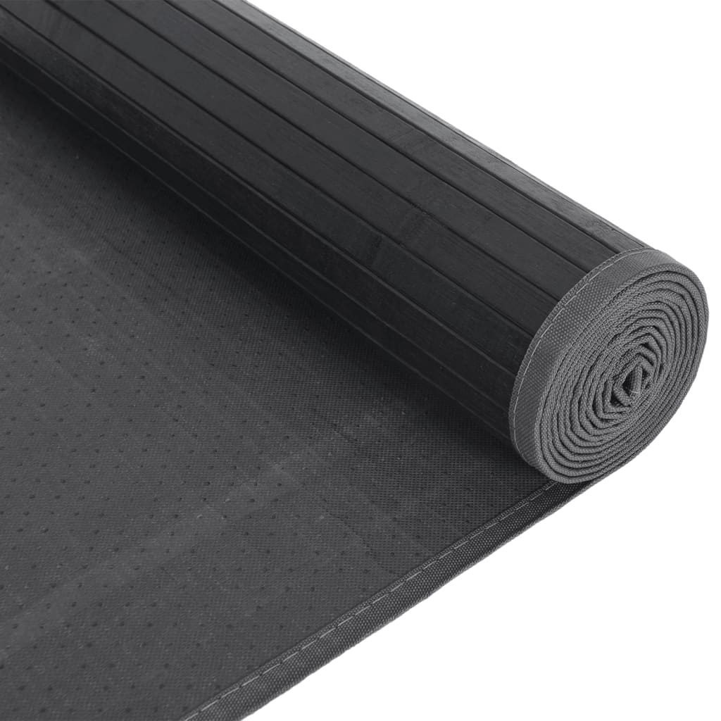 vidaXL Rug Rectangular Grey 80x1000 cm Bamboo
