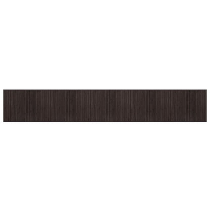 vidaXL Rug Rectangular Dark Brown80x1000 cm Bamboo