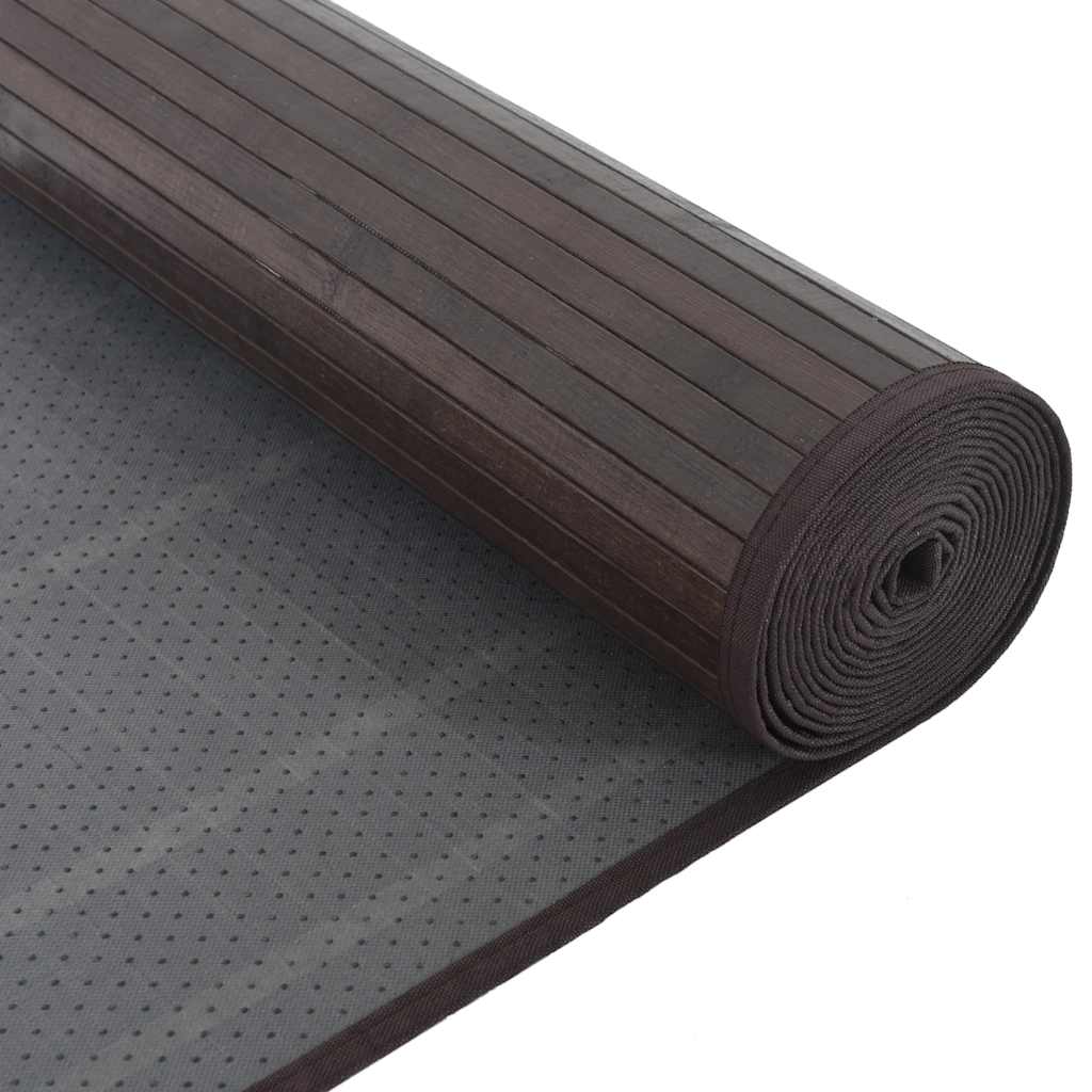 vidaXL Rug Rectangular Dark Brown 80x1000 cm Bamboo