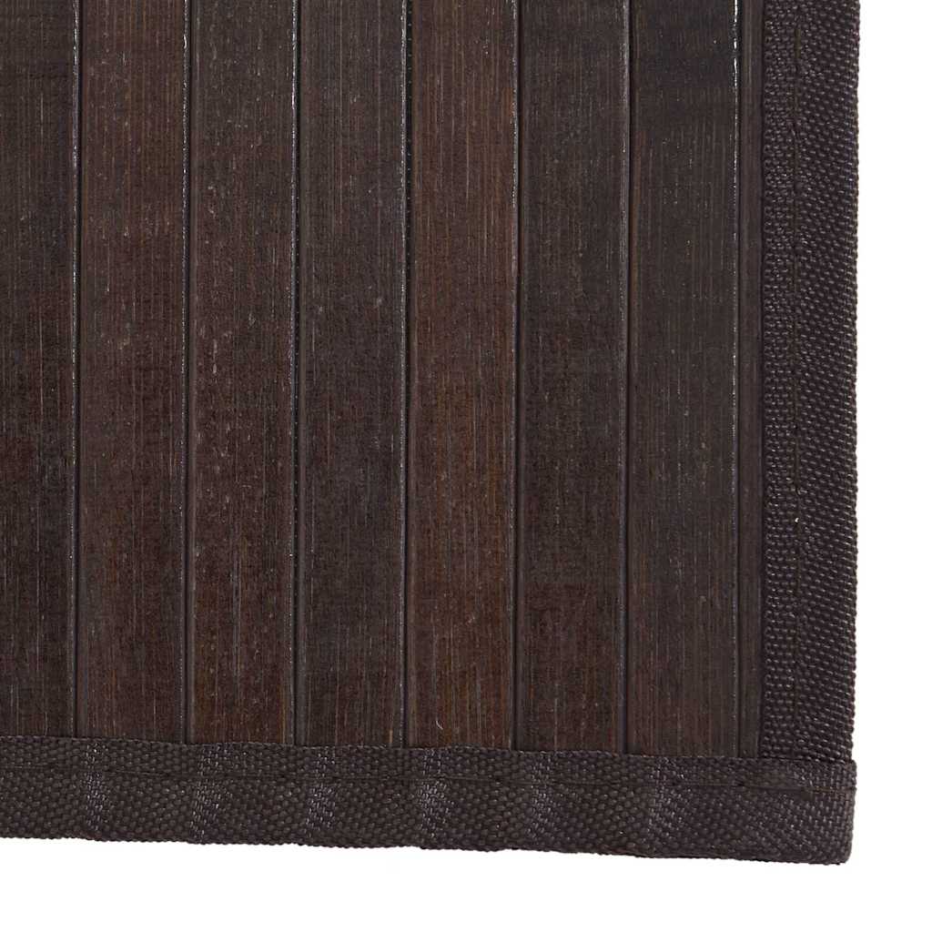 vidaXL Rug Rectangular Dark Brown 80x1000 cm Bamboo