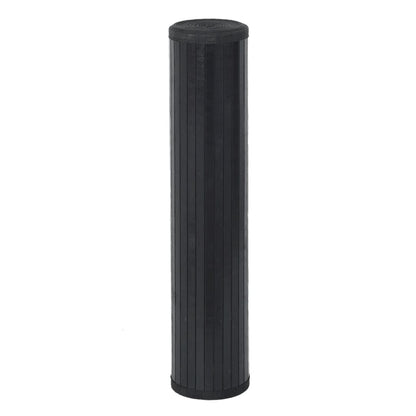 vidaXL Rug Square Black 100x100 cm Bamboo