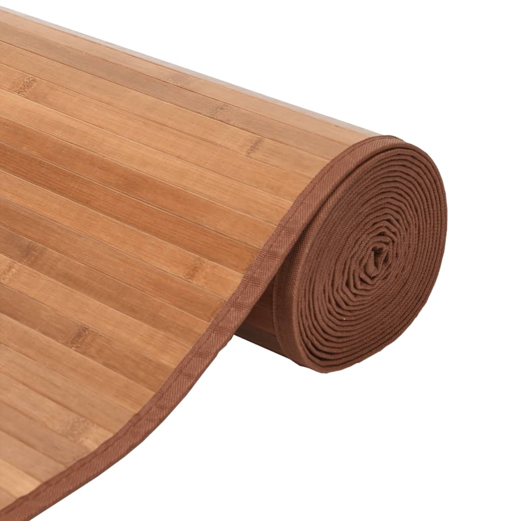 vidaXL Rug Square Natural100x100 cm Bamboo