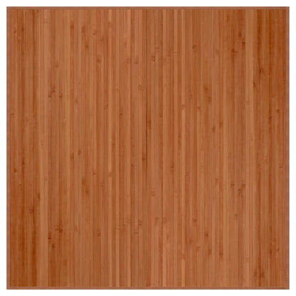 vidaXL Rug Square Brown100x100 cm Bamboo