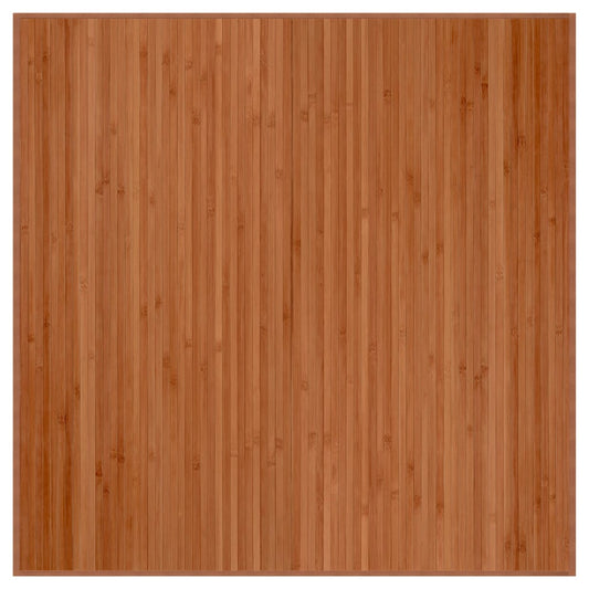 vidaXL Rug Square Brown100x100 cm Bamboo
