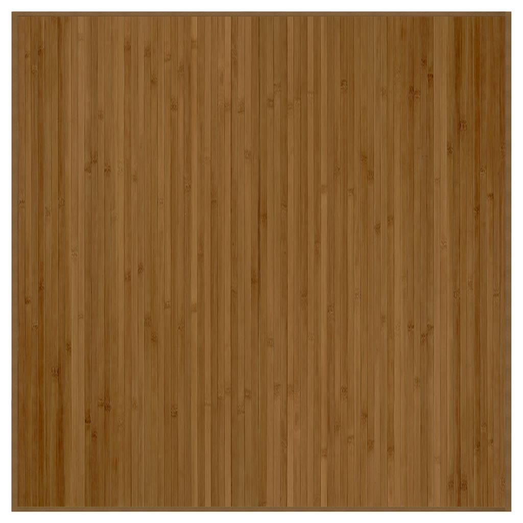 vidaXL Rug Square Brown 100x100 cm Bamboo