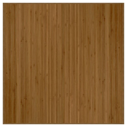 vidaXL Rug Square Brown 100x100 cm Bamboo