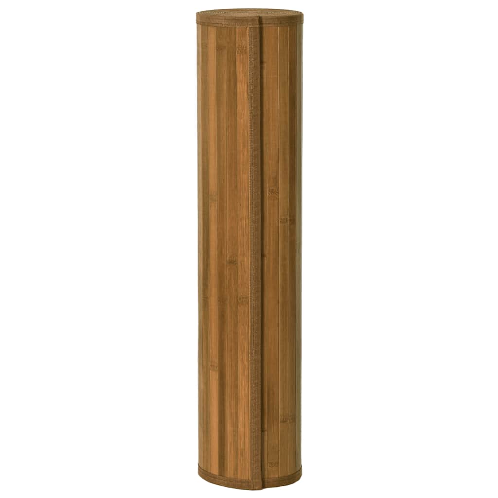 vidaXL Rug Square Brown 100x100 cm Bamboo