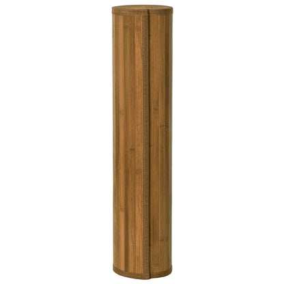 vidaXL Rug Square Brown 100x100 cm Bamboo
