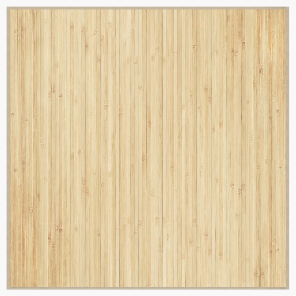 vidaXL Rug Square Light Natural 100x100 cm Bamboo