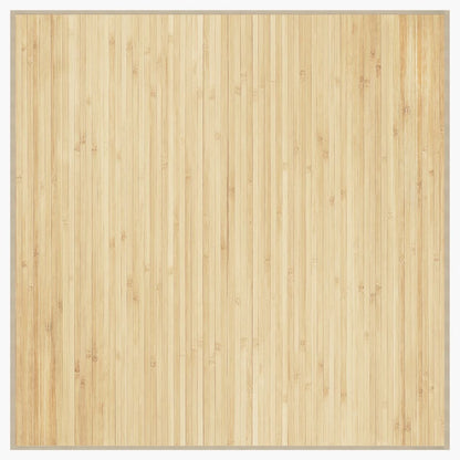 vidaXL Rug Square Light Natural 100x100 cm Bamboo