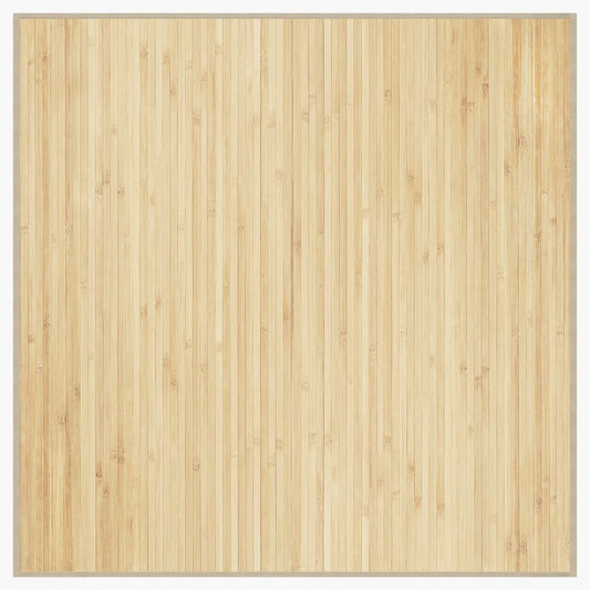 vidaXL Rug Square Light Natural 100x100 cm Bamboo