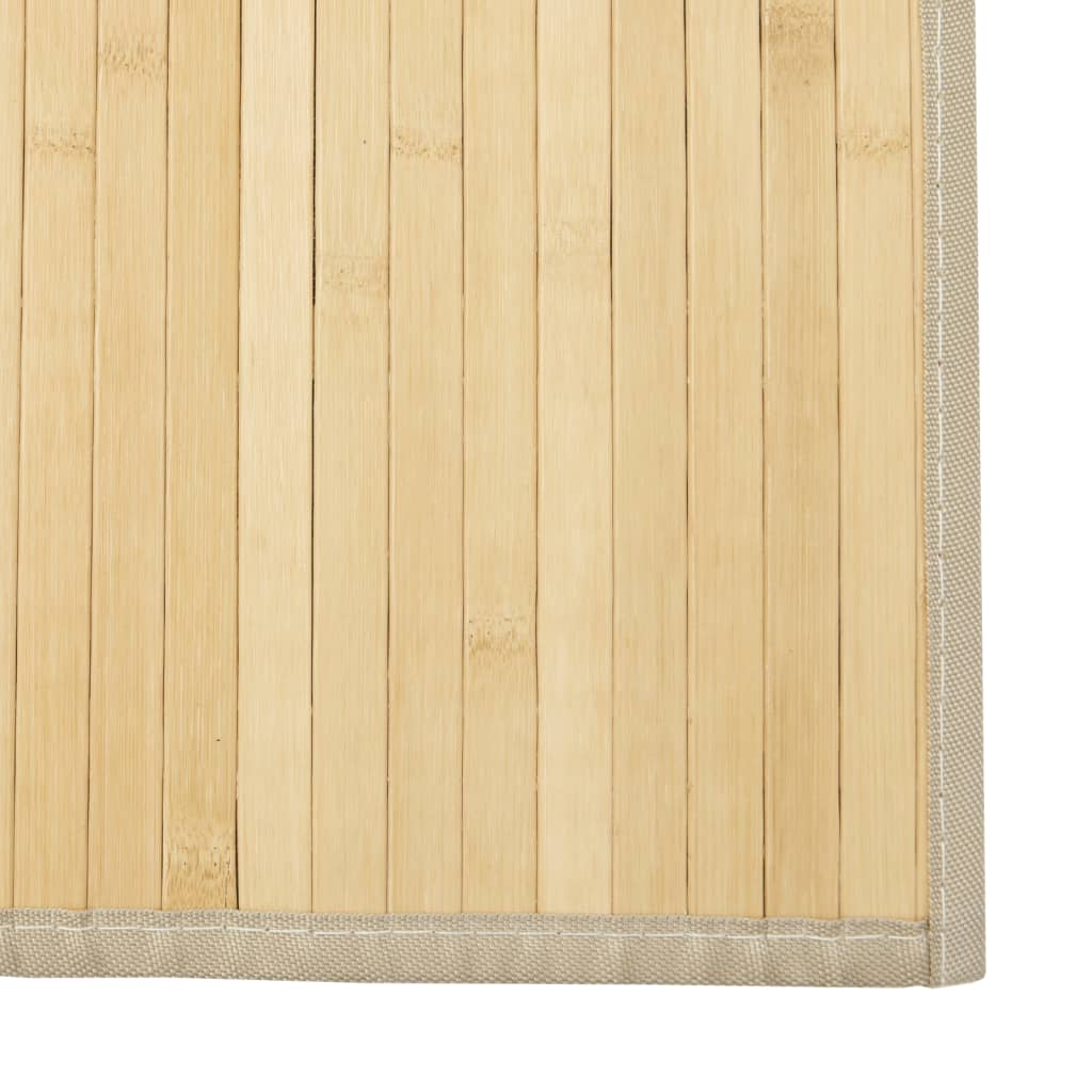 vidaXL Rug Square Light Natural 100x100 cm Bamboo