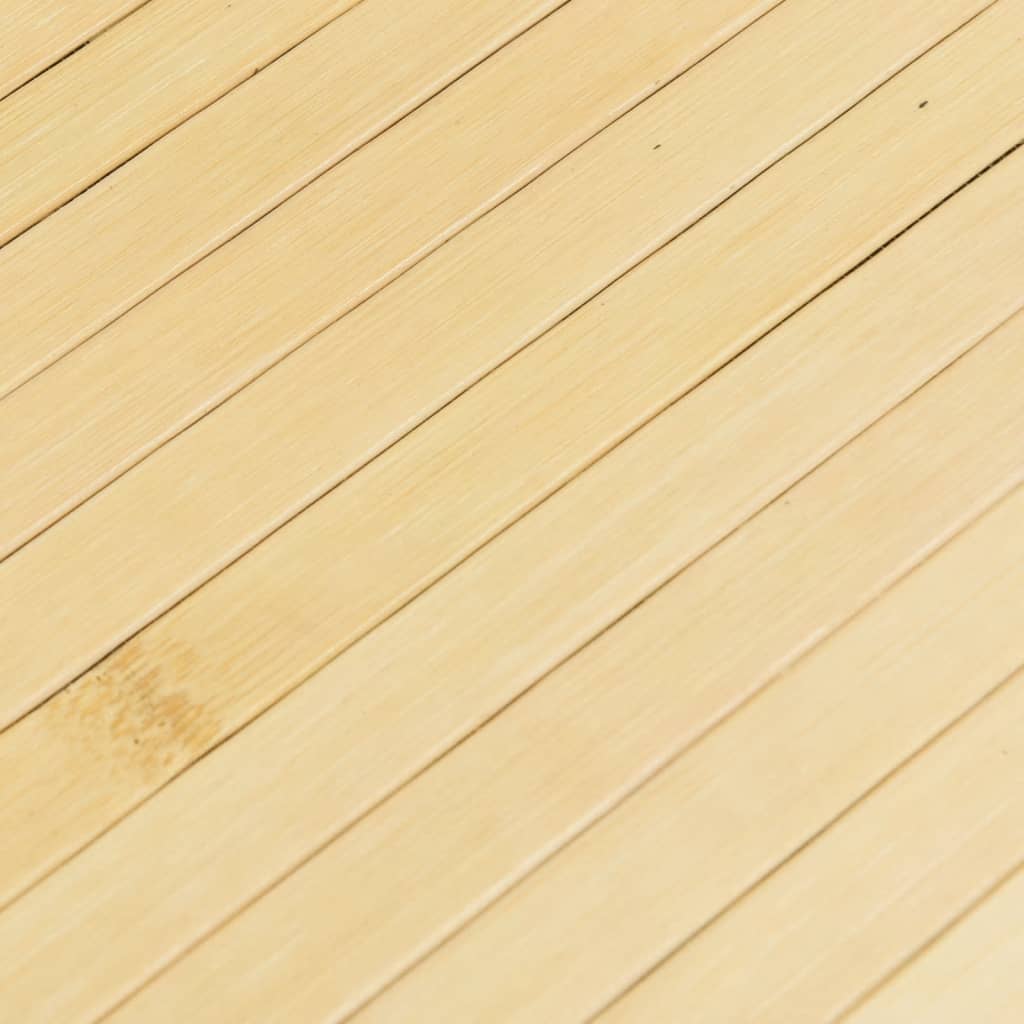 vidaXL Rug Square Light Natural 100x100 cm Bamboo