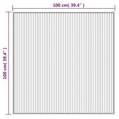 vidaXL Rug Square Light Natural 100x100 cm Bamboo
