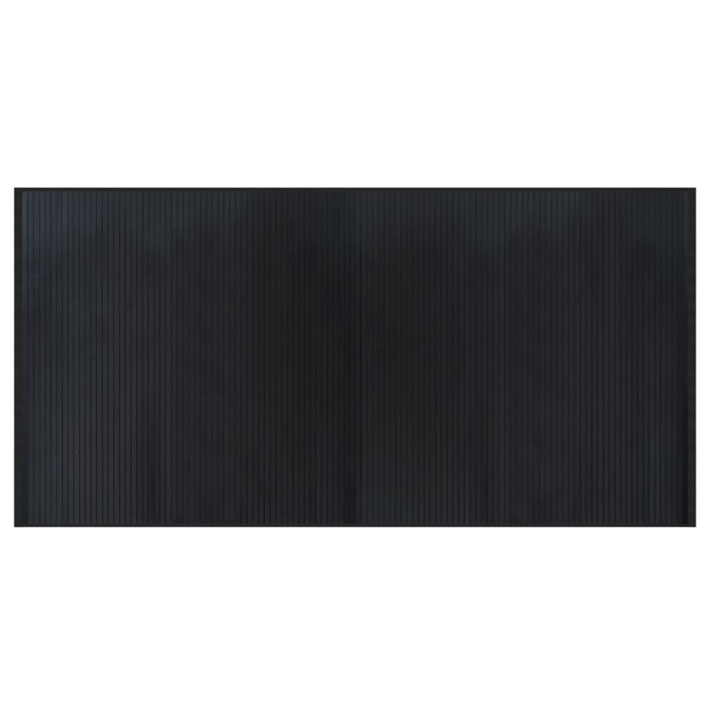 vidaXL Rug Rectangular Black 100x200 cm Bamboo