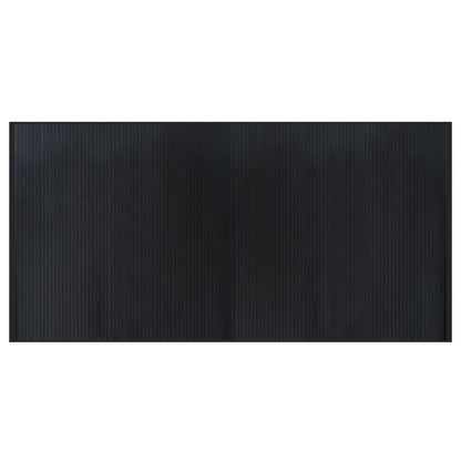 vidaXL Rug Rectangular Black 100x200 cm Bamboo
