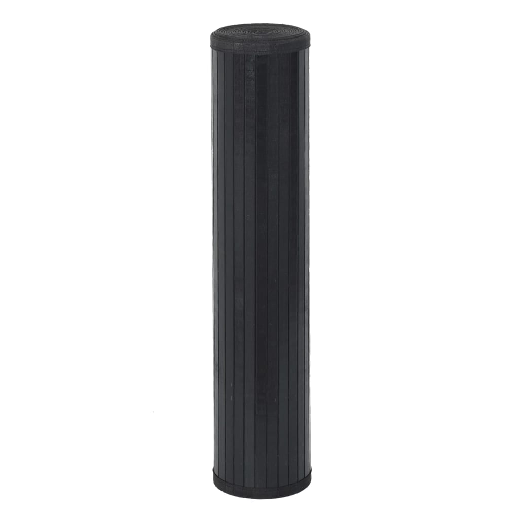 vidaXL Rug Rectangular Black 100x200 cm Bamboo