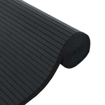 vidaXL Rug Rectangular Black 100x200 cm Bamboo