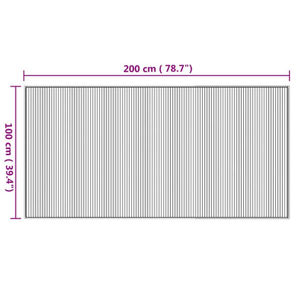 vidaXL Rug Rectangular Natural 100x200 cm Bamboo