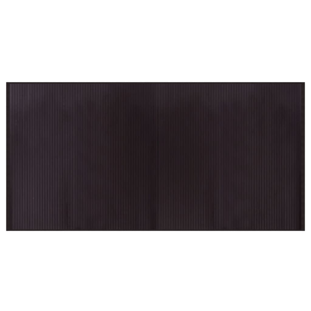 vidaXL Rug Rectangular Dark Brown 100x200 cm Bamboo