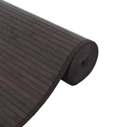 vidaXL Rug Rectangular Dark Brown 100x200 cm Bamboo