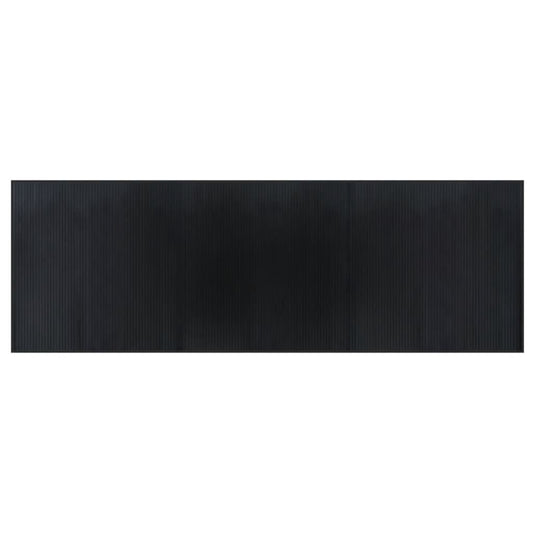 vidaXL Rug Rectangular Black100x300 cm Bamboo