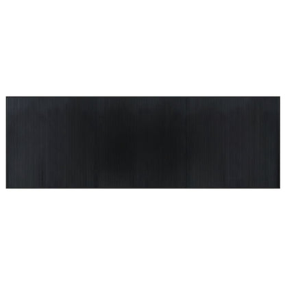 vidaXL Rug Rectangular Black 100x300 cm Bamboo