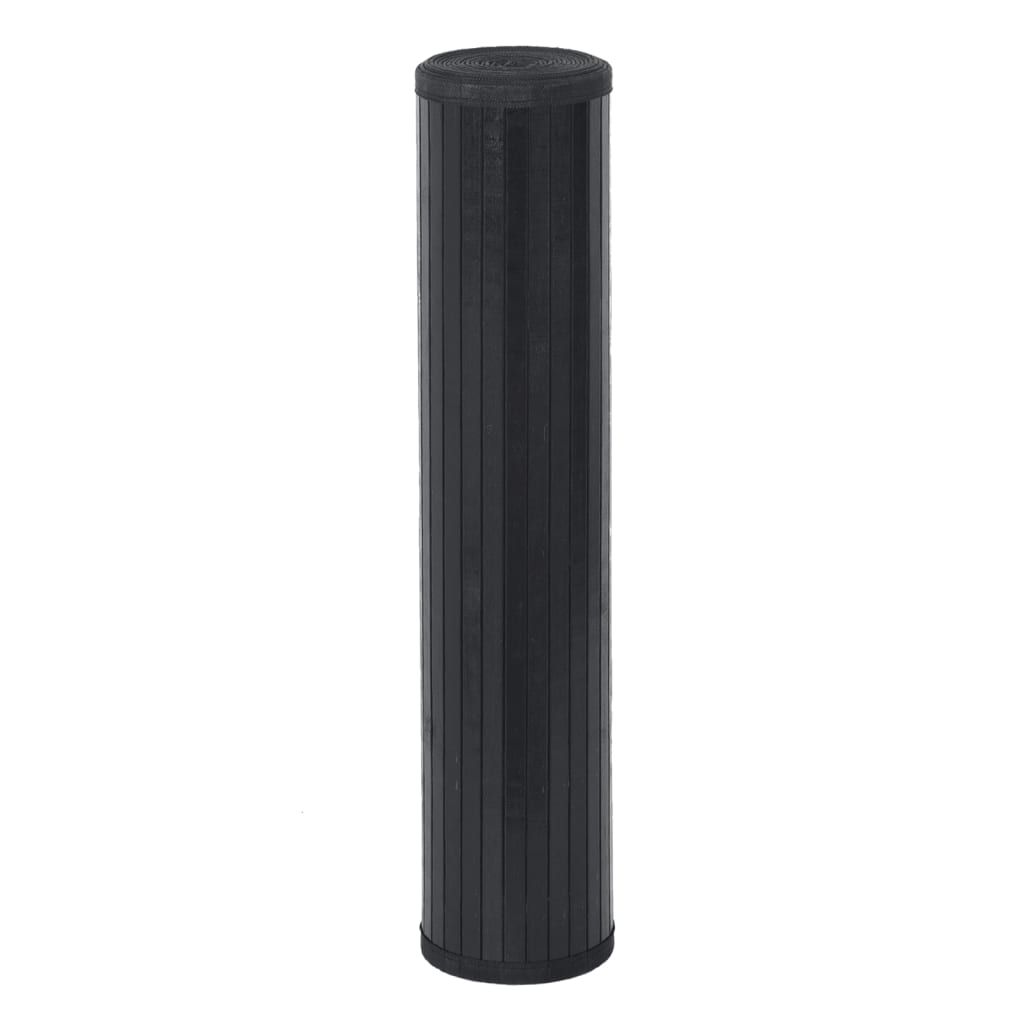 vidaXL Rug Rectangular Black 100x300 cm Bamboo