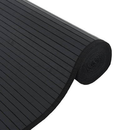 vidaXL Rug Rectangular Black 100x300 cm Bamboo