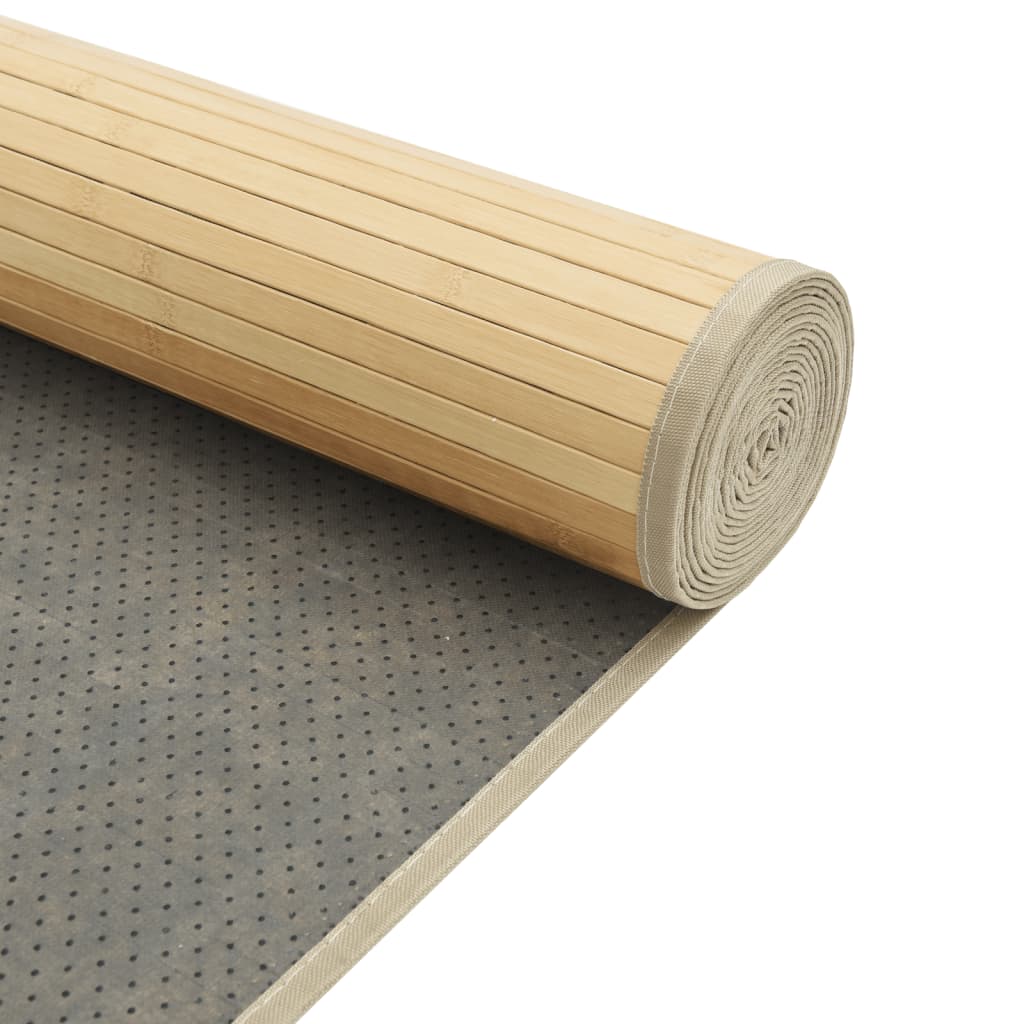 vidaXL Rug Rectangular Light Natural 100x300 cm Bamboo