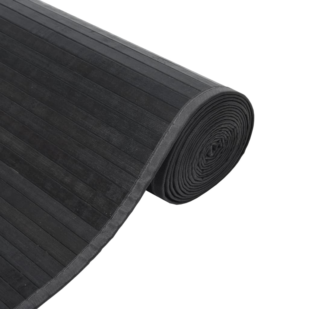 vidaXL Rug Rectangular Grey 100x300 cm Bamboo