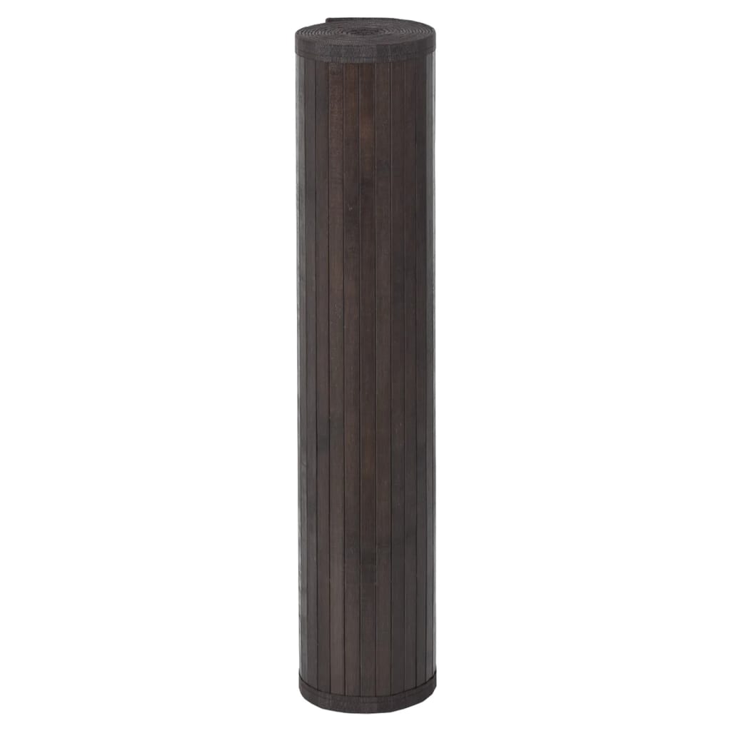vidaXL Rug Rectangular Dark Brown 100x300 cm Bamboo