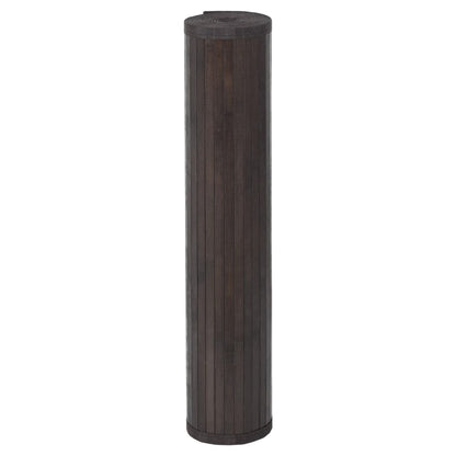 vidaXL Rug Rectangular Dark Brown 100x300 cm Bamboo