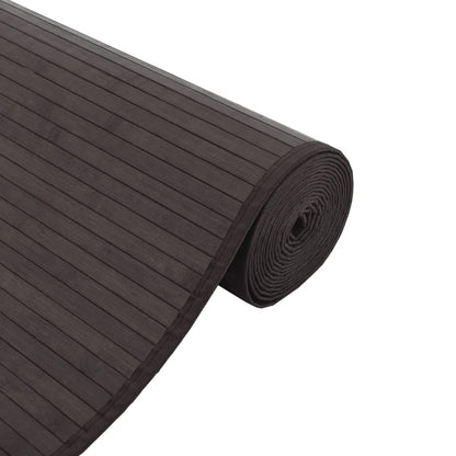vidaXL Rug Rectangular Dark Brown 100x300 cm Bamboo