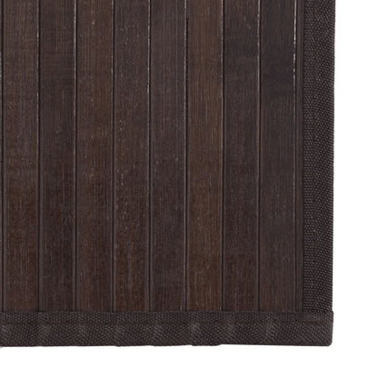 vidaXL Rug Rectangular Dark Brown 100x300 cm Bamboo