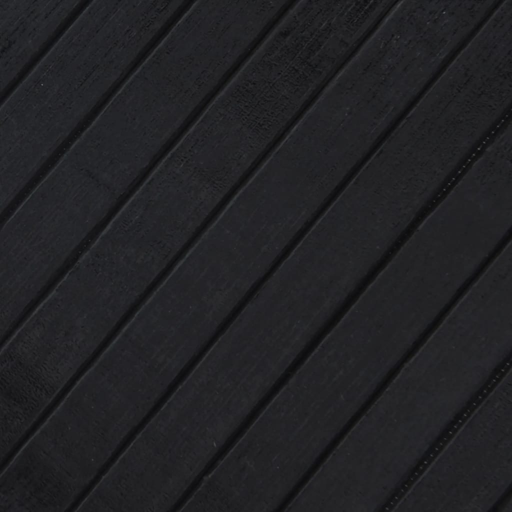 vidaXL Rug Rectangular Black100x400 cm Bamboo