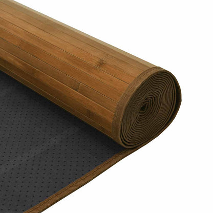 vidaXL Rug Rectangular Brown100x400 cm Bamboo