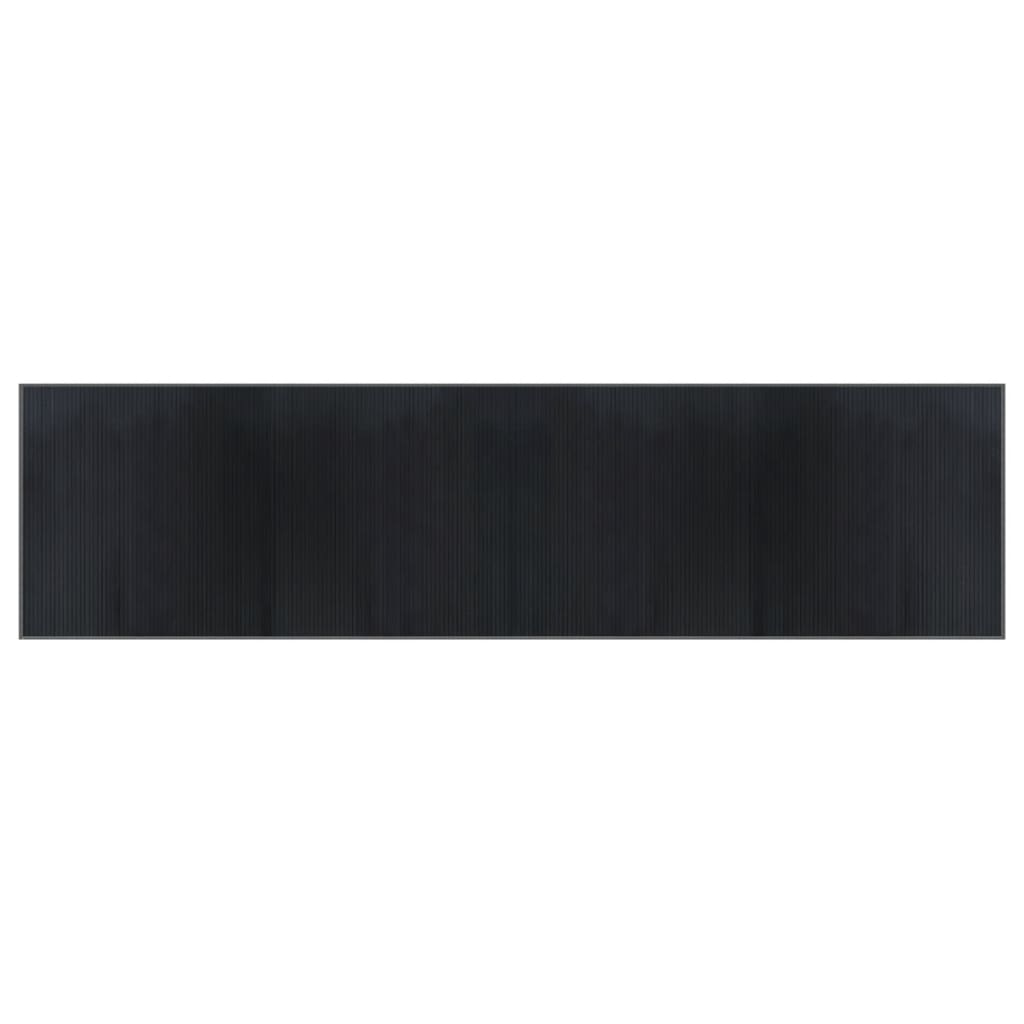 vidaXL Rug Rectangular Grey 100x400 cm Bamboo