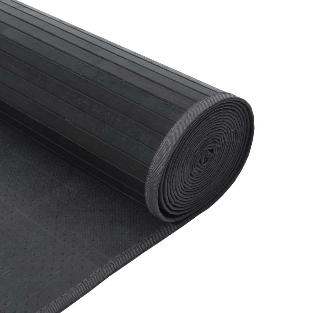 vidaXL Rug Rectangular Grey 100x400 cm Bamboo