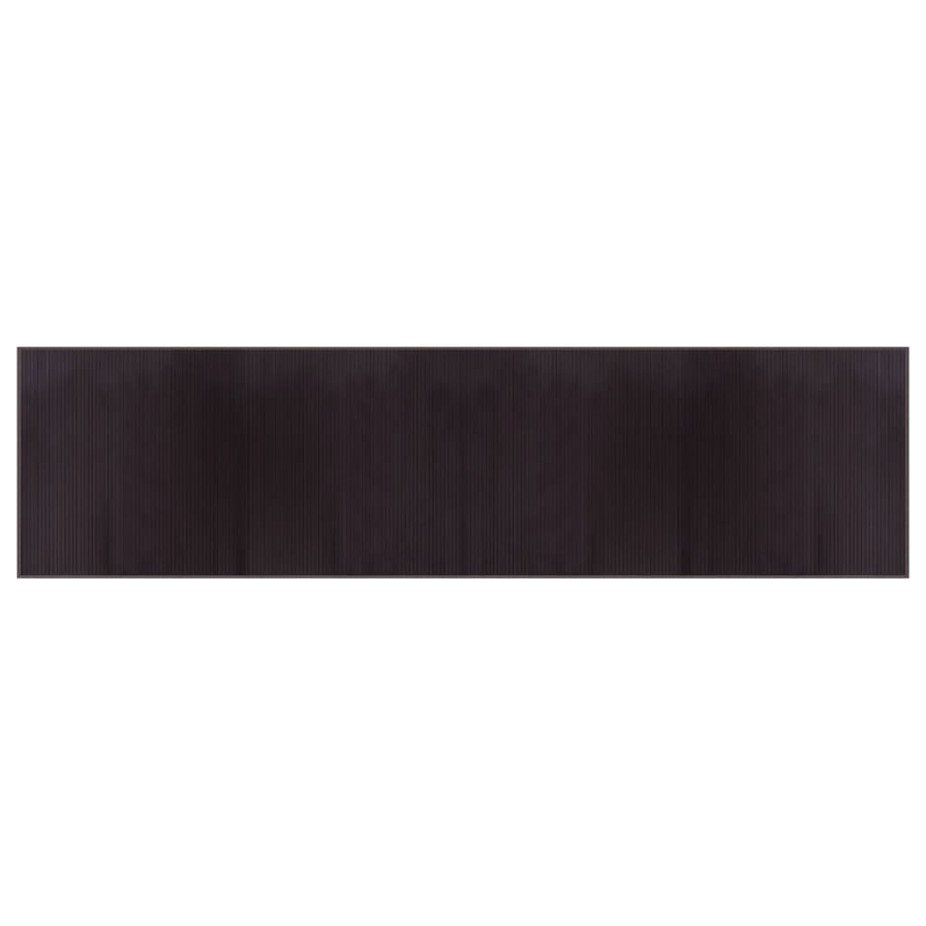 vidaXL Rug Rectangular Dark Brown 100x400 cm Bamboo