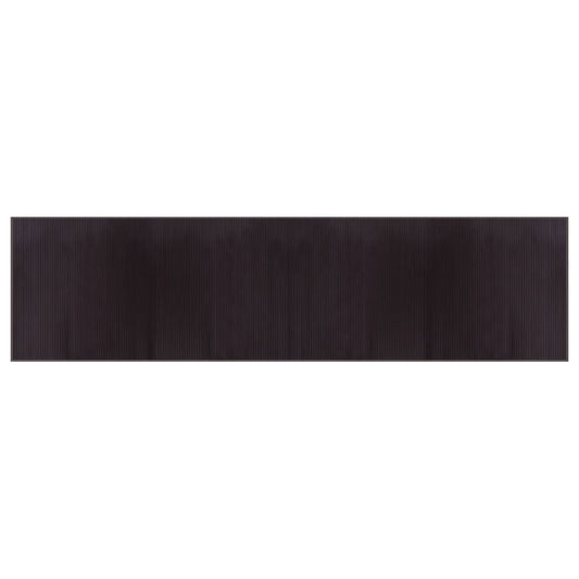 vidaXL Rug Rectangular Dark Brown 100x400 cm Bamboo