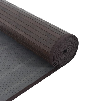 vidaXL Rug Rectangular Dark Brown 100x400 cm Bamboo