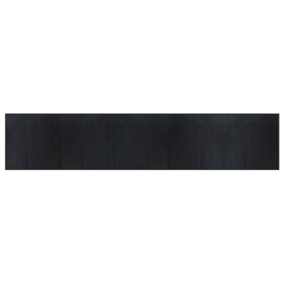 vidaXL Rug Rectangular Black 100x500 cm Bamboo