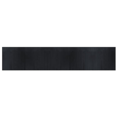 vidaXL Rug Rectangular Black 100x1000 cm Bamboo