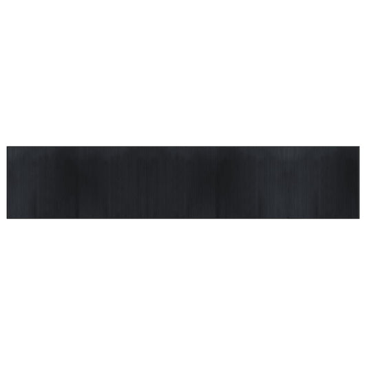 vidaXL Rug Rectangular Black 100x1000 cm Bamboo