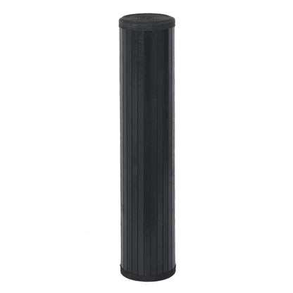 vidaXL Rug Rectangular Black 100x1000 cm Bamboo