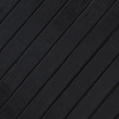 vidaXL Rug Rectangular Black 100x1000 cm Bamboo