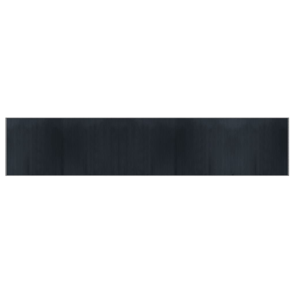 vidaXL Rug Rectangular Grey 100x1000 cm Bamboo