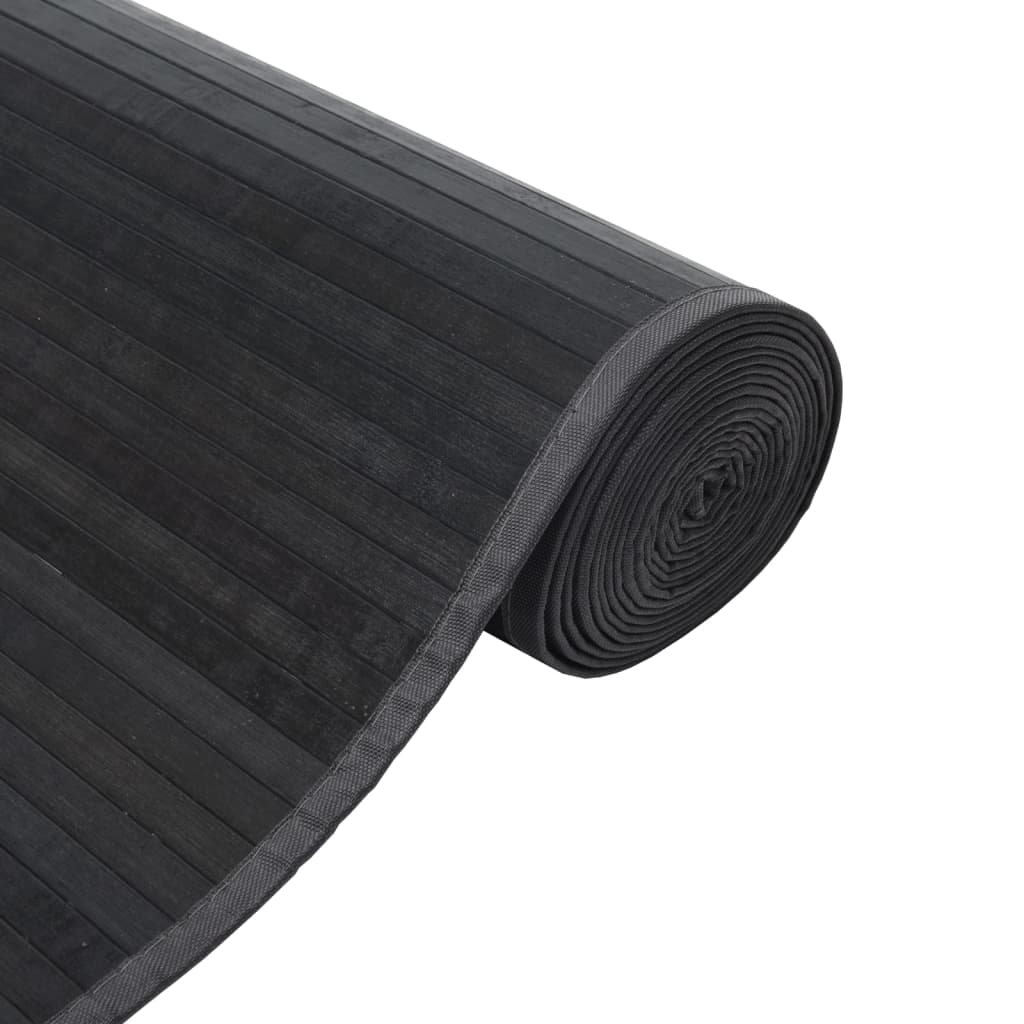 vidaXL Rug Rectangular Grey 100x1000 cm Bamboo