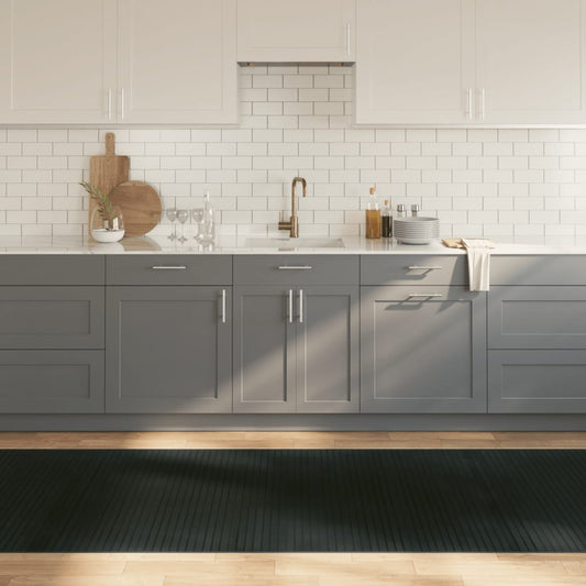 vidaXL Rug Rectangular Grey 100x1000 cm Bamboo
